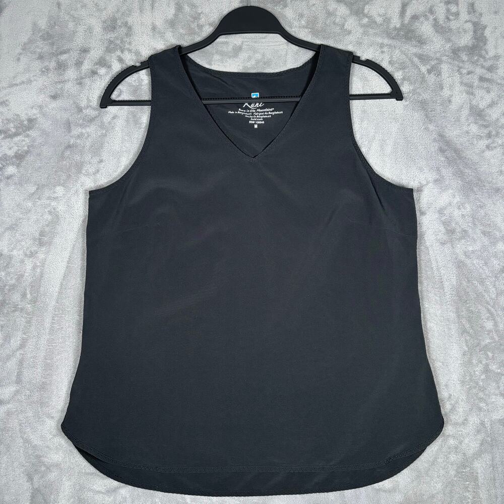 Women’s Kuhl Black Sleeveless V-Neck Performance Travel Tank Top Size M